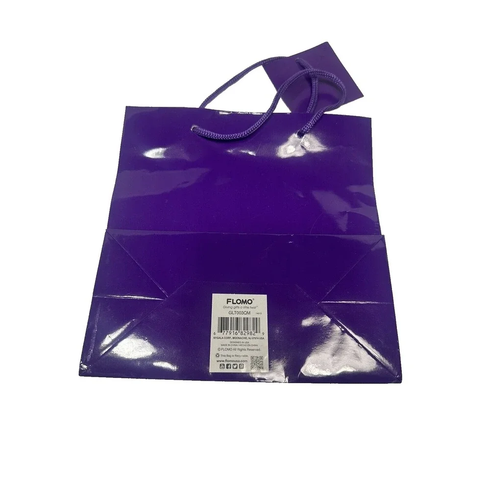 flomo party present gift bag glitter purple